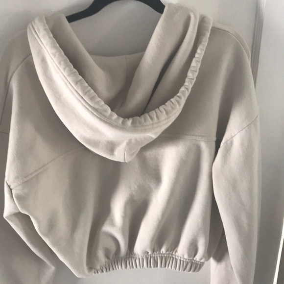 Alo Stadium Half Zip Hoodie - Bone - Picture 4 of 8